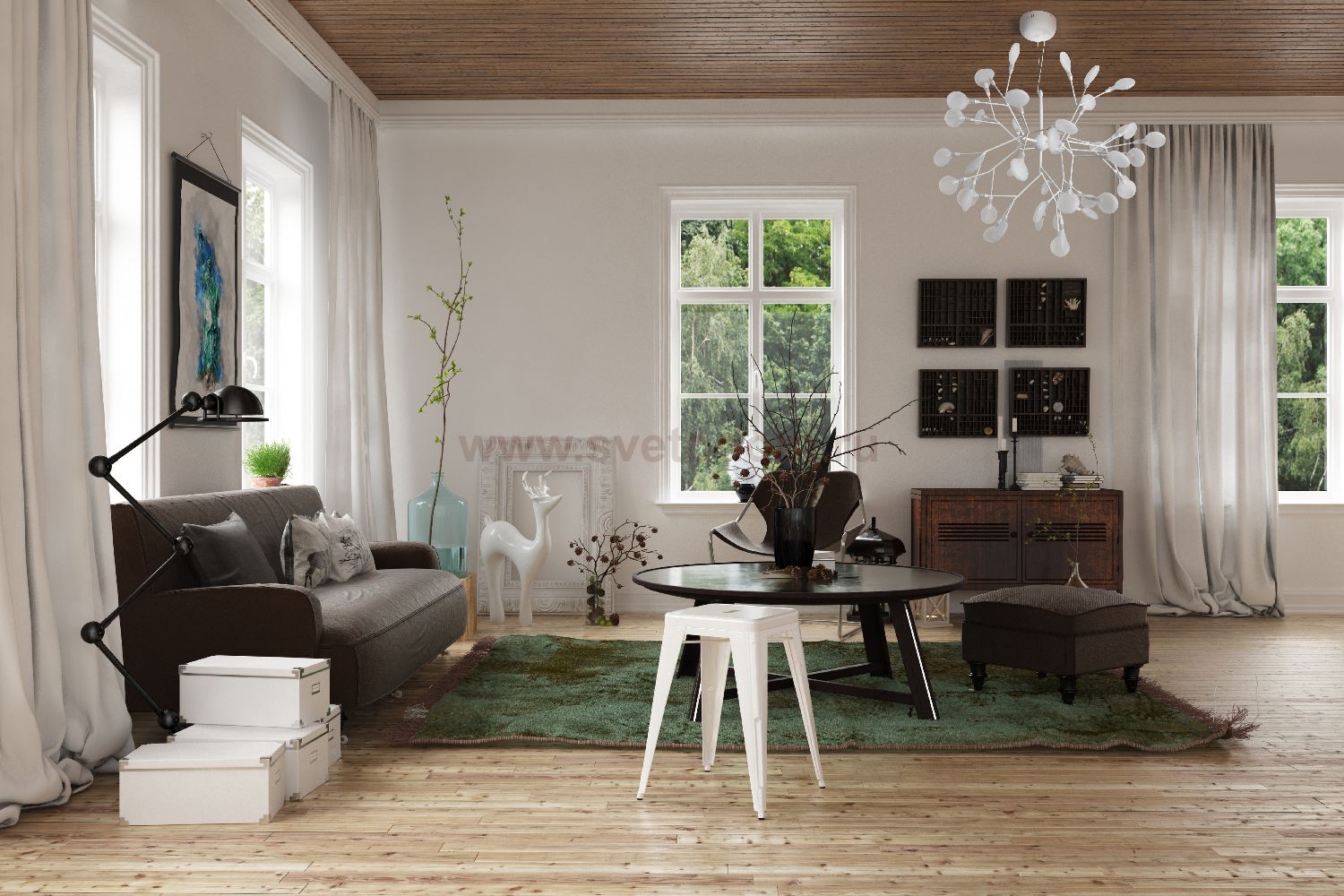 Люстра с лепестками Divinare 1290/03 SP-27 MIMI