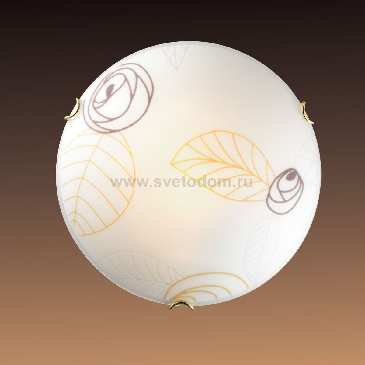 Настенно-потолочный светильник Сонекс 129 бронза/декор коричн/янтарн SANKIA