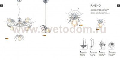 Светильник подвесной паук Divinare 1308/02 SP-1 RAGNO