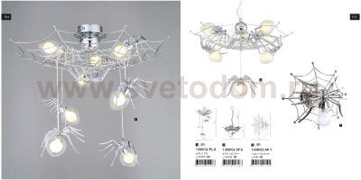 Светильник бра паутина с пауком Divinare 1308/02 AP-1 RAGNO