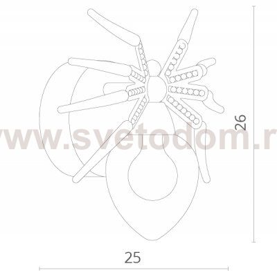 Светильник настенный Divinare 1309/02 AP-1 RAGNO
