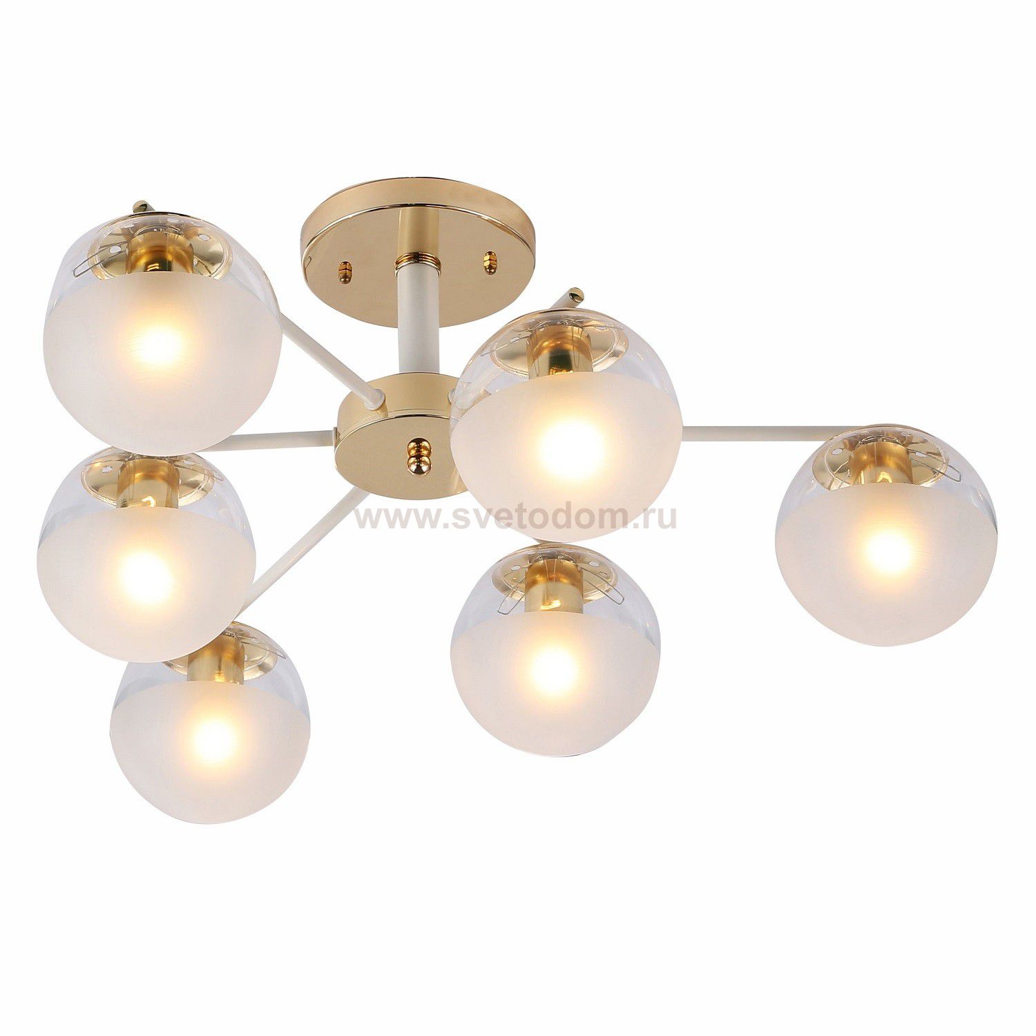 Люстра в стиле модерн 13105/6GD+WT WT+CL Экономсвет