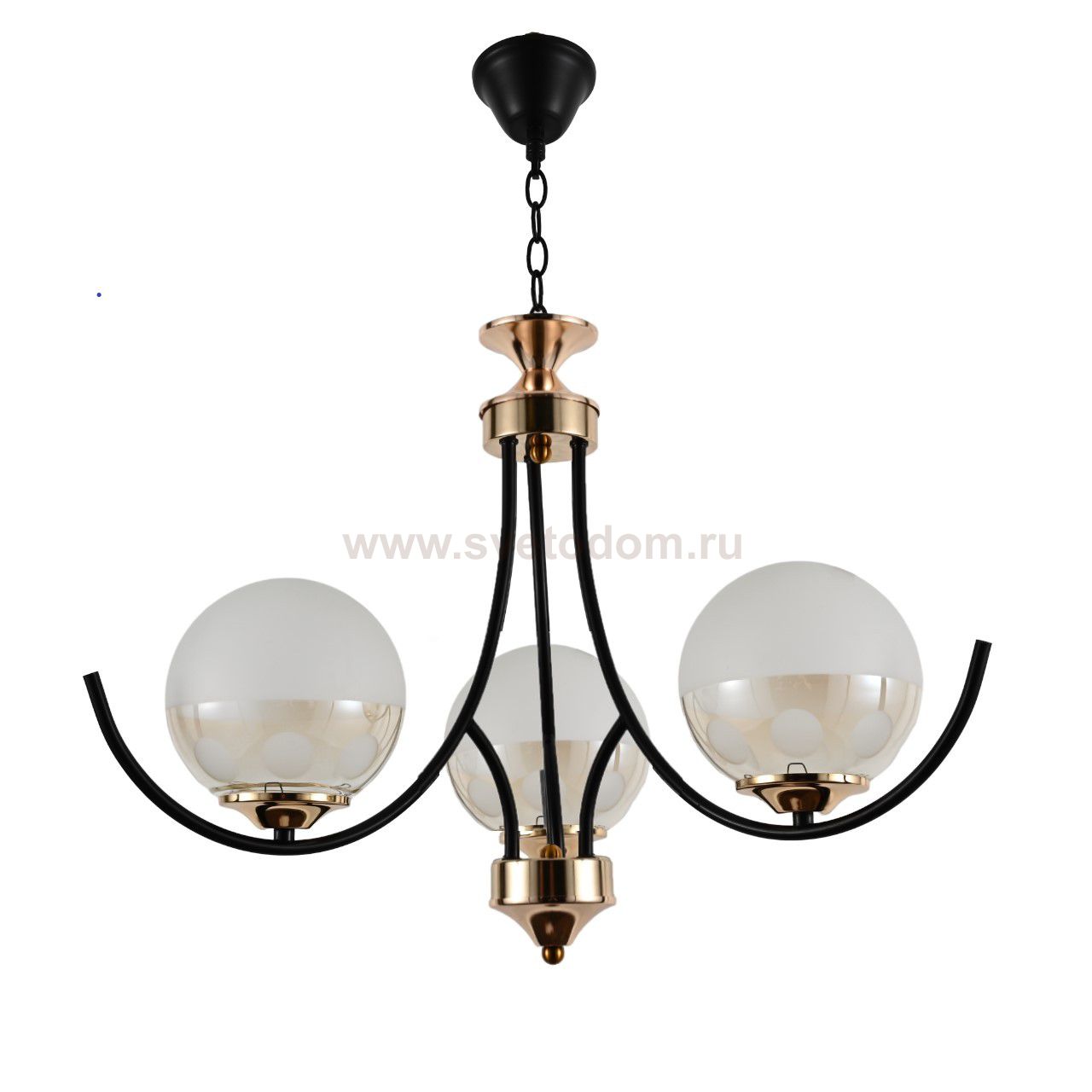 Люстра классическая 13141/3BK+GD WT+PRL ЭкономСвет