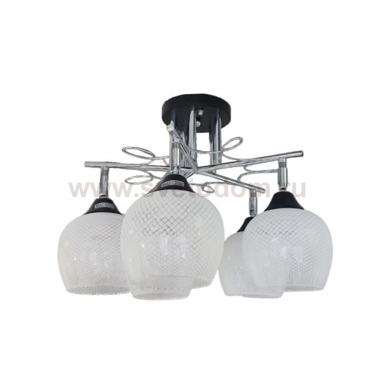 Люстра классическая 13149/5BK+CR WT ЭкономСвет