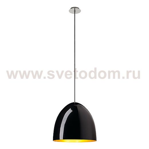 SLV 133070 PARA CONE 40 Pendelleuchte, rund, schwarz/gold, E27 max. 60W
