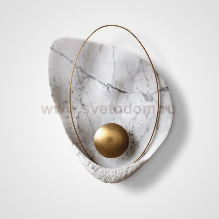 Настенный светильник CLAM Белый мрамор ImperiumLoft 133214-22