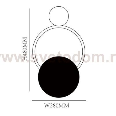 Настенный светильник LEX Ring ImperiumLoft 133215-22
