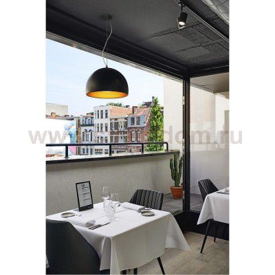 133887 SLV BELA 40 светильник подвесной с LED 24Вт, 3000К, 1350лм, черный/ золотой