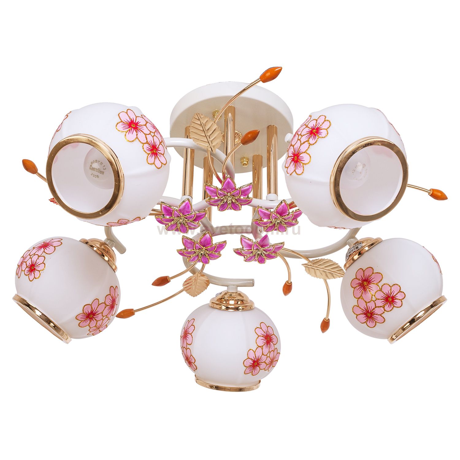 Потолочный светильник Экономсвет 1339YX/5WT+FGD WT