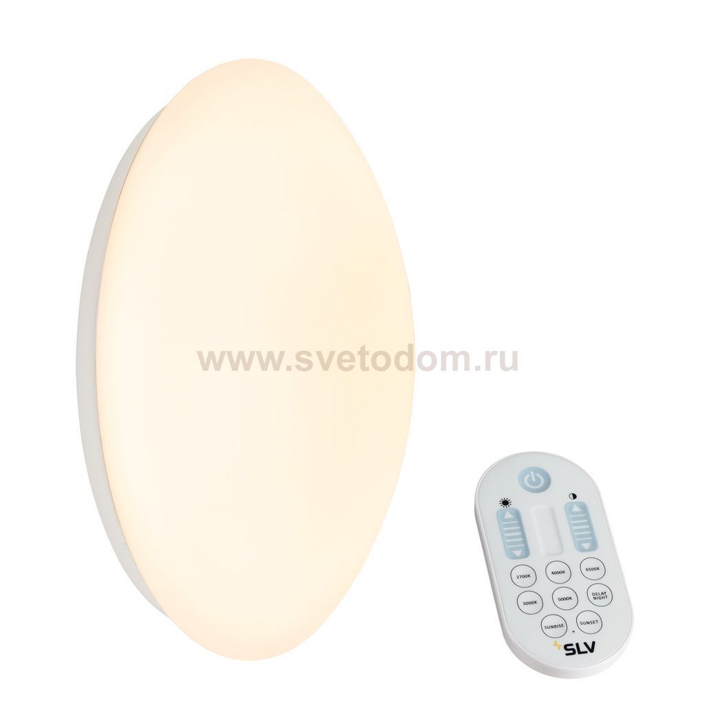 134060 SLV LIPSY 50 мАSTER KELVIN CONTROL светильник накладной с ПДУ и LED 52Вт, 2700-6500К, 3600-4500лм, белый