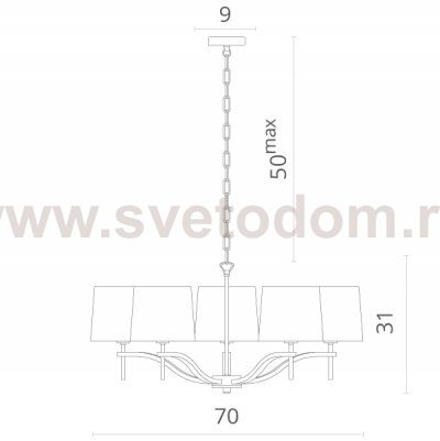 Светильник подвесной Divinare 1341/02 LM-5 SOPRANO