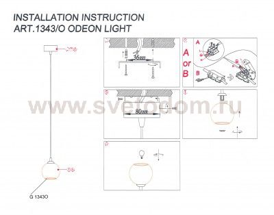 Светильник подвесной Odeon light 1343/O ERUCA