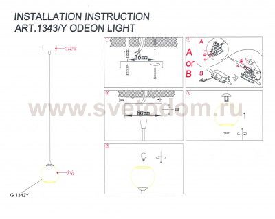 Подвесной светильник Odeon light 1343/Y ERUCA