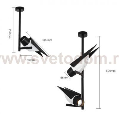 Трековый светильник STRIZH TRACK 2 lamp ImperiumLoft 134743-22