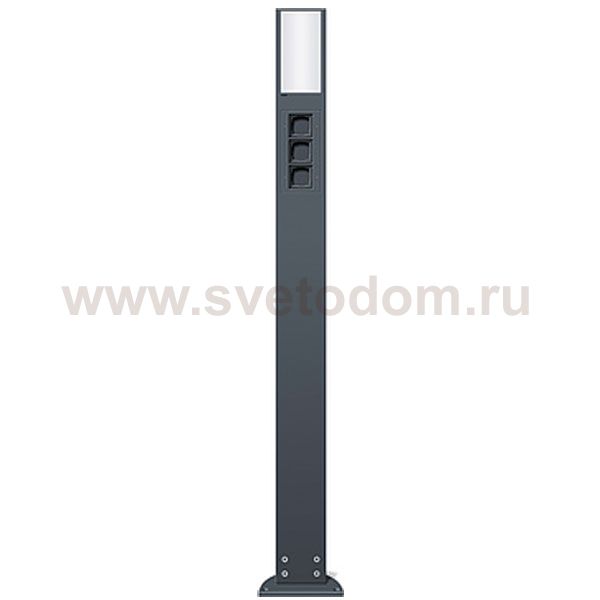 Gira Антрацит Энергетическая стойка с 3-мя гнездами и осветит. элементом h=1600mm (G135328)