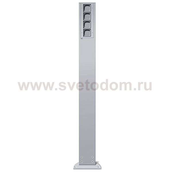 Gira Алюминий Энергетическая стойка с 4-мя гнездами и осветит элементом h=1400mm (G135426)