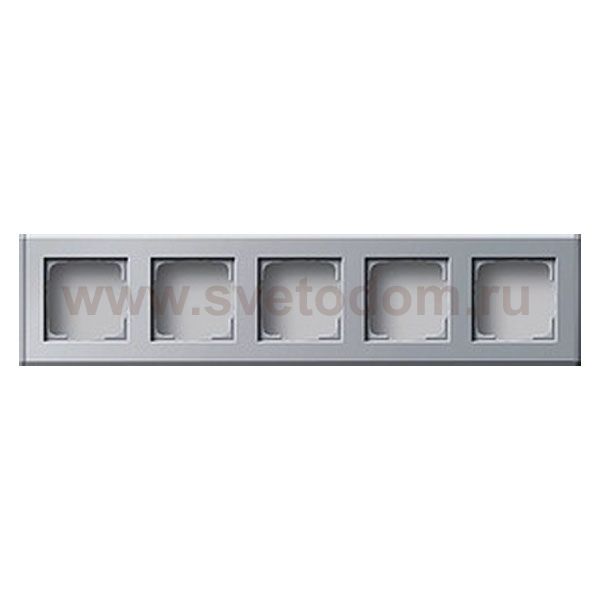 Gira Алюминий Профиль 55 с фронтальным вводом канала, пятиместный (G136426)