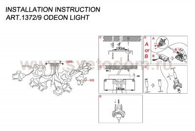 Люстра Odeon light 1372/9 IRIS