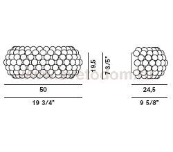Настенный светильник Foscarini CABOCHE средний желто-золотой