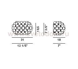 Настенный светильник Foscarini CABOCHE 138025 16 малый прозрачный