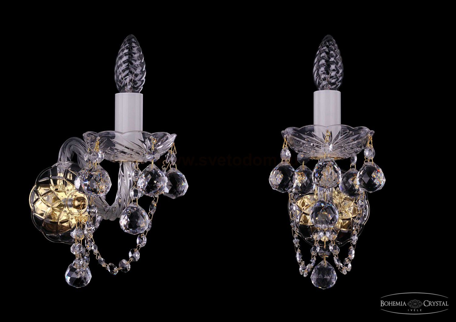 Светильник настенный бра Bohemia Ivele 1400/1/Big/G/Balls