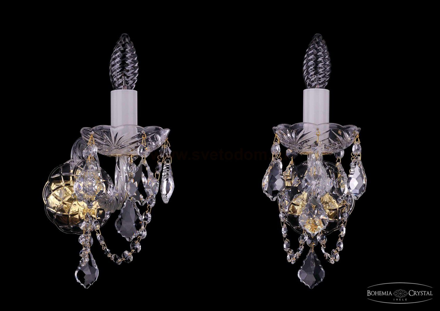 Светильник настенный бра Bohemia Ivele 1400/1/Big/G/Leafs