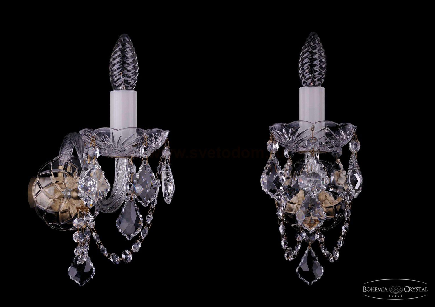 Светильник настенный бра Bohemia Ivele 1400/1/Big/Pa/Leafs