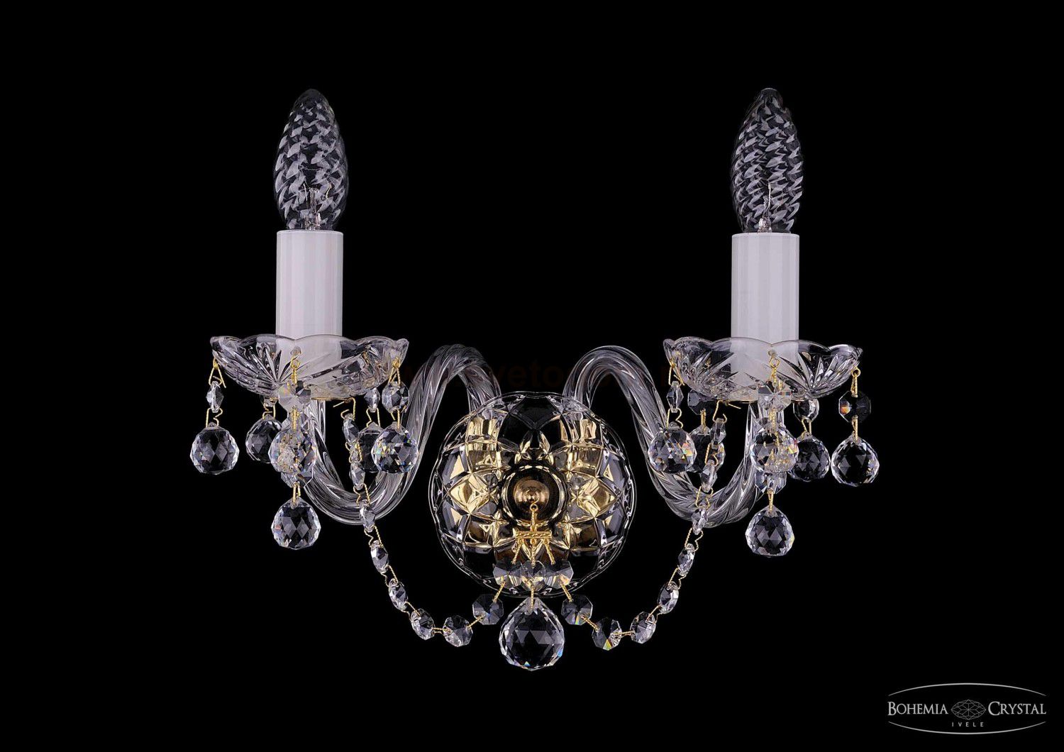 Светильник настенный бра Bohemia Ivele 1402B/2/141/G/Balls