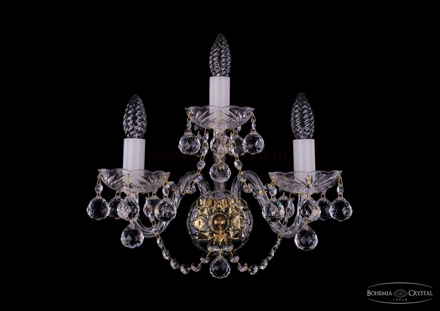 Светильник настенный бра Bohemia Ivele 1400/3/Big/G/Balls