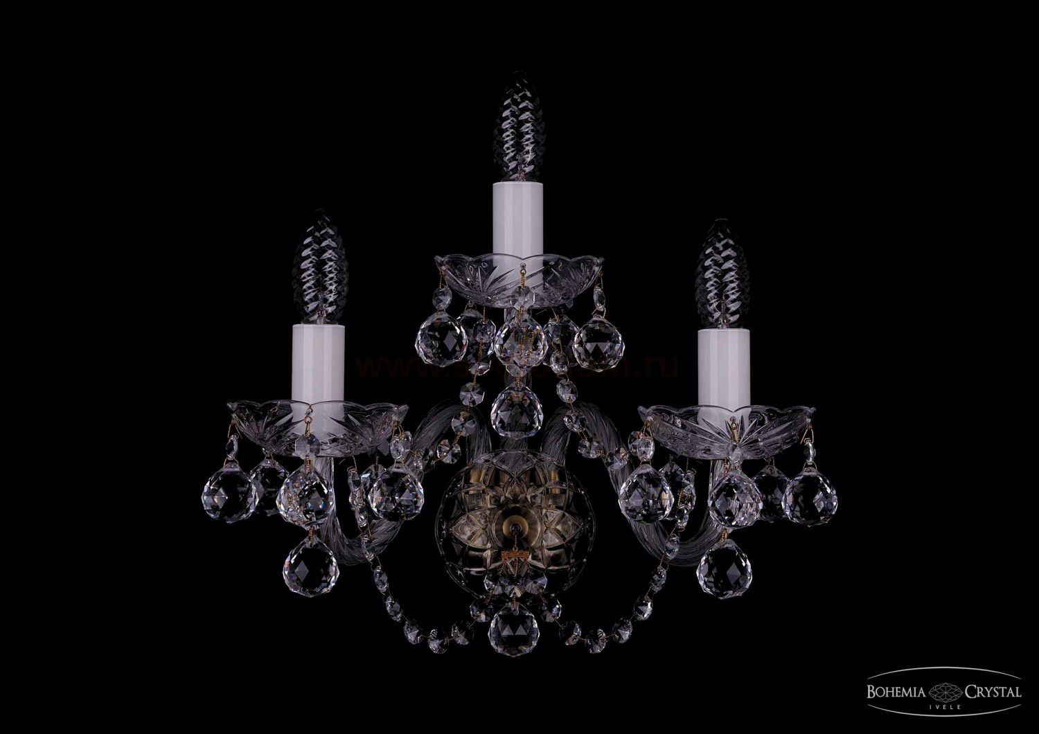 Светильник настенный бра Bohemia Ivele 1400/3/Big/Pa/Balls