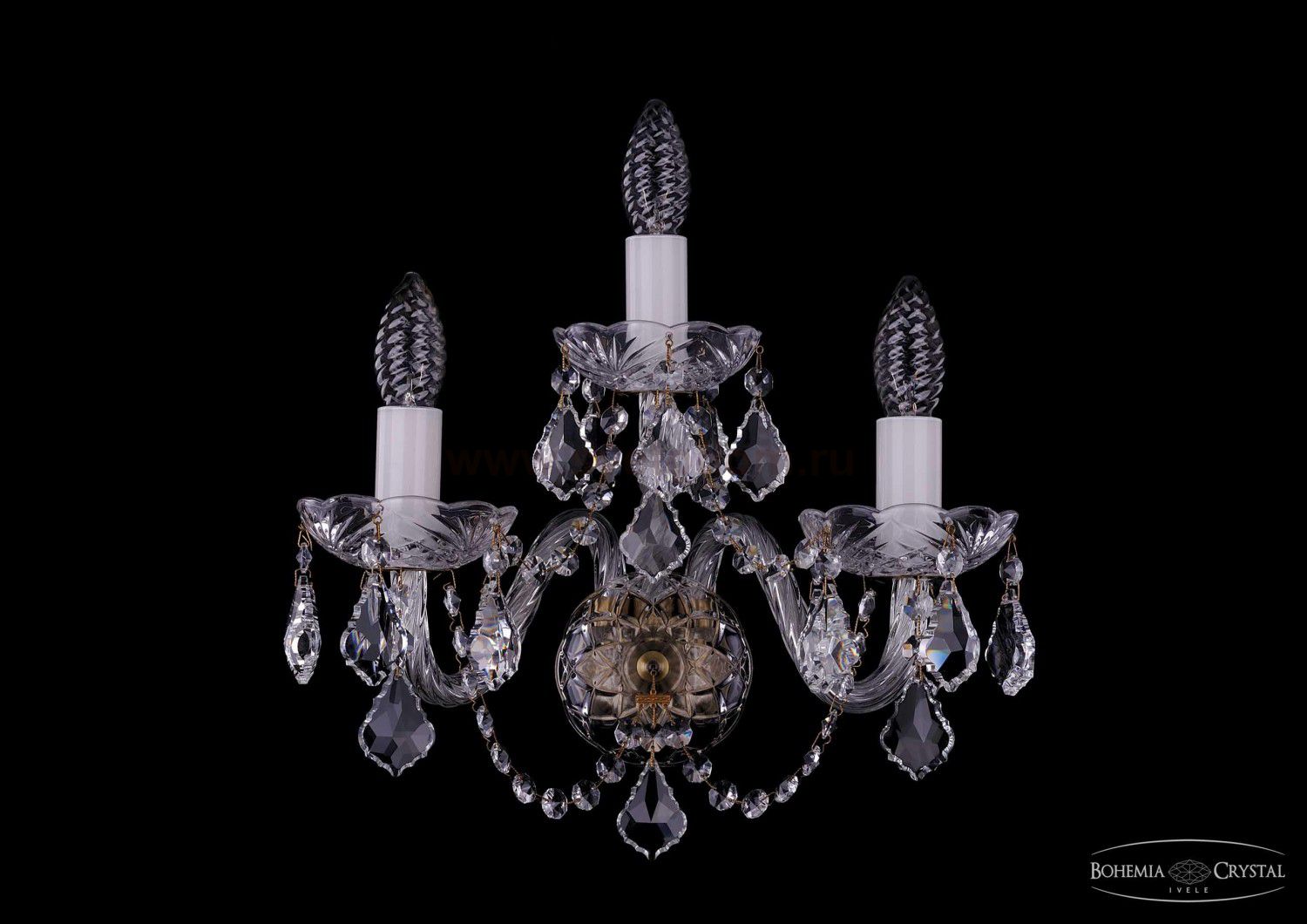 Светильник настенный бра Bohemia Ivele 1400/3/Big/Pa/Leafs