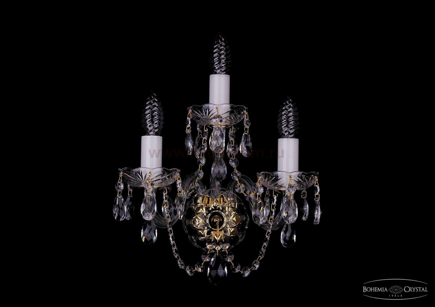 Светильник настенный бра Bohemia Ivele 1402B/2+1/141/G