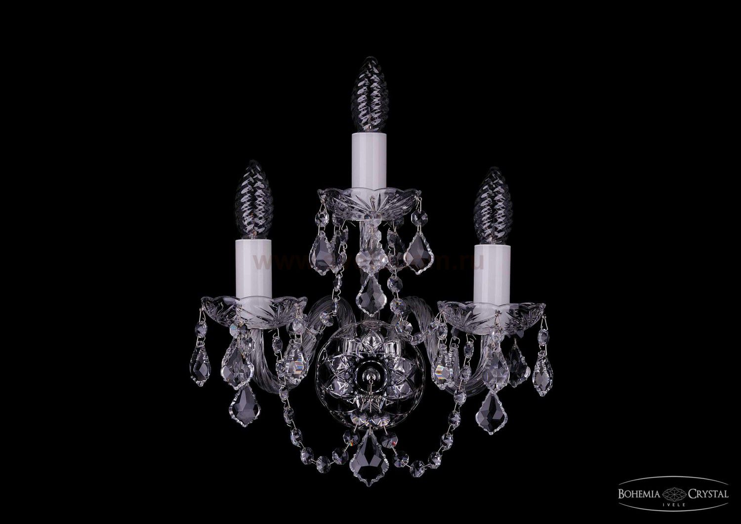 Светильник настенный бра Bohemia Ivele 1400/3/Ni/Leafs