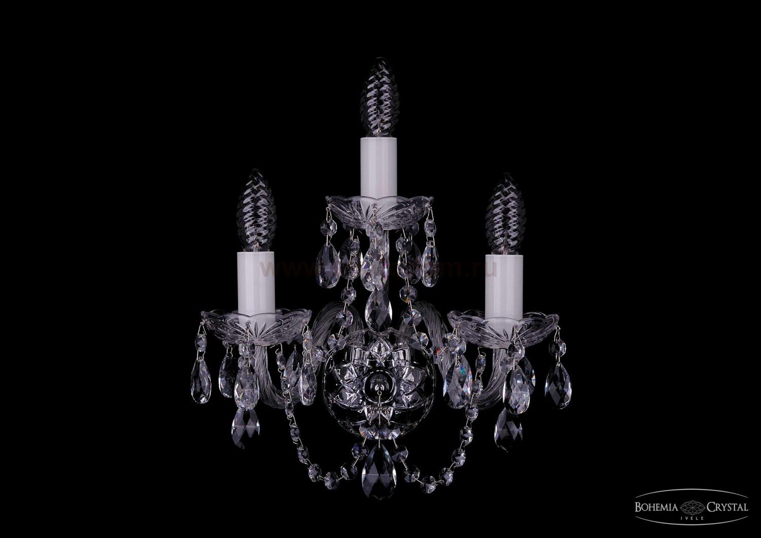 Светильник настенный бра Bohemia Ivele 1402B/2+1/141/Ni