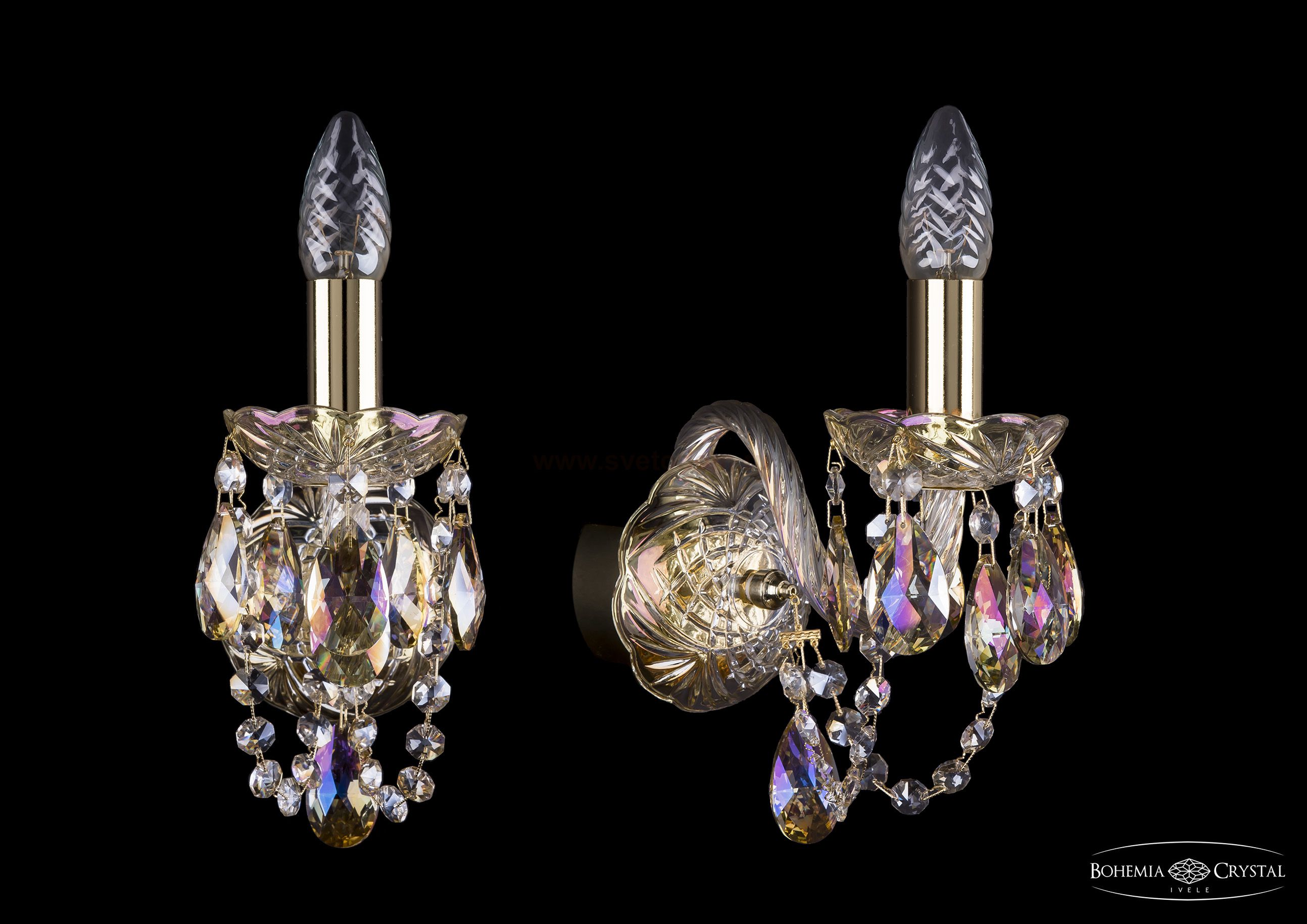 Светильник настенный бра Bohemia Ivele 1402B/1/141/G/M701