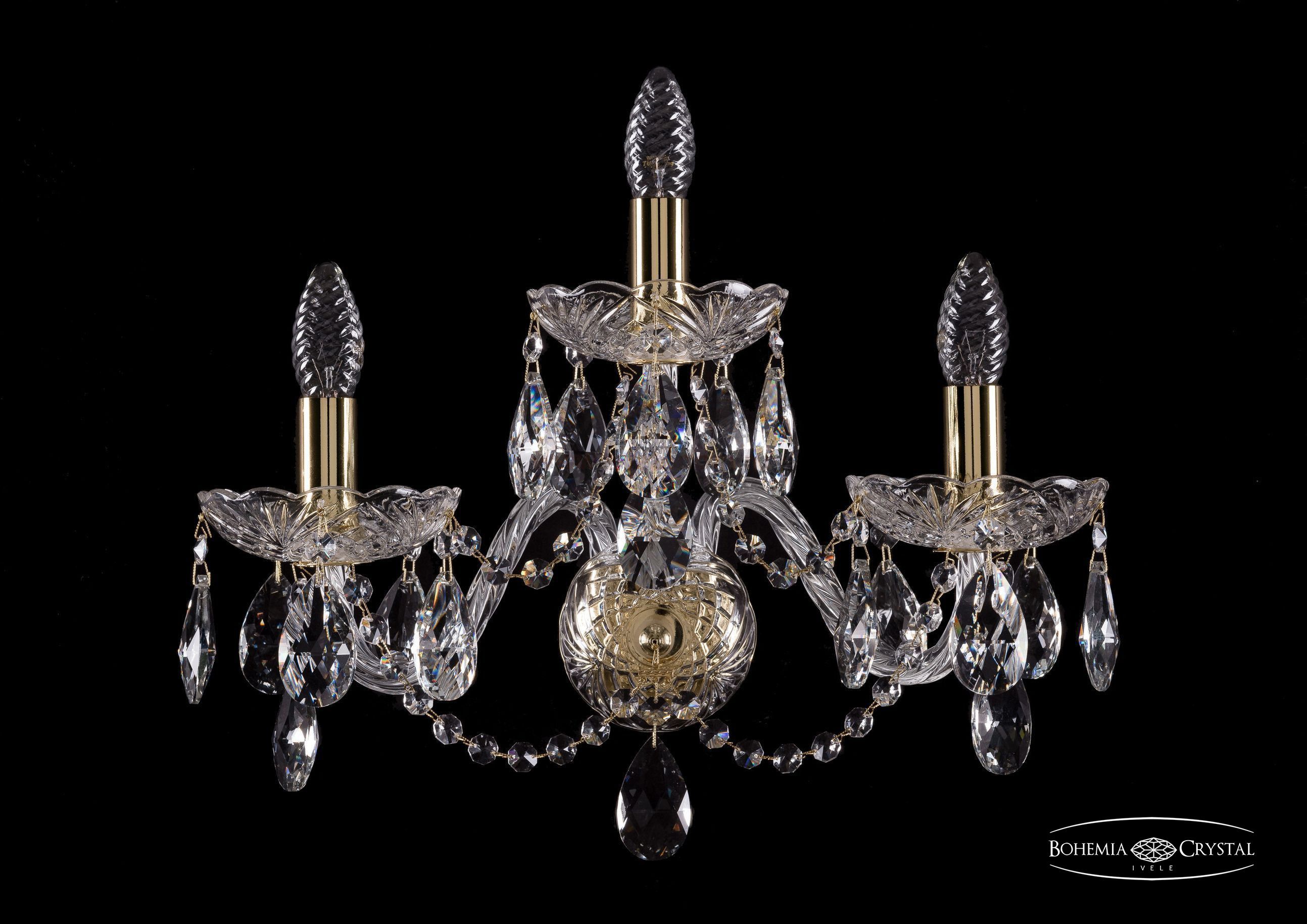 Светильник настенный бра Bohemia Ivele 1402B/2+1/160/XL/G