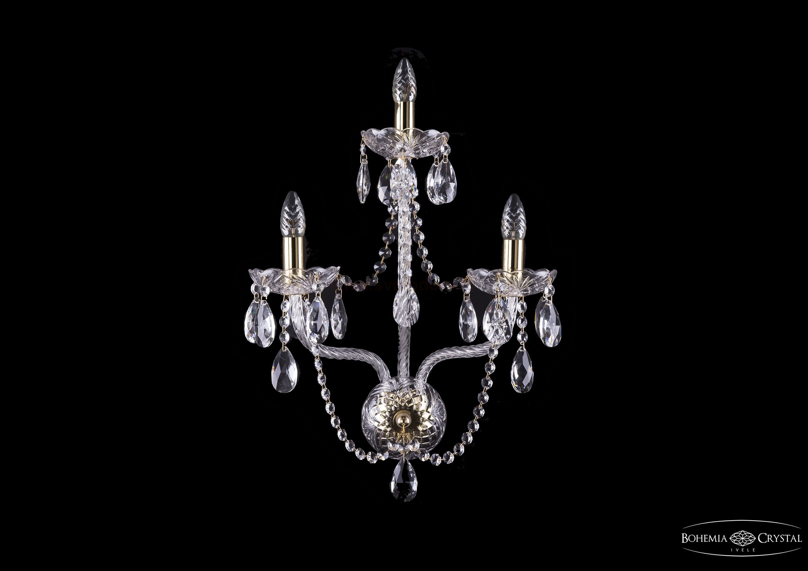 Светильник настенный бра Bohemia Ivele 1400/3/180/G