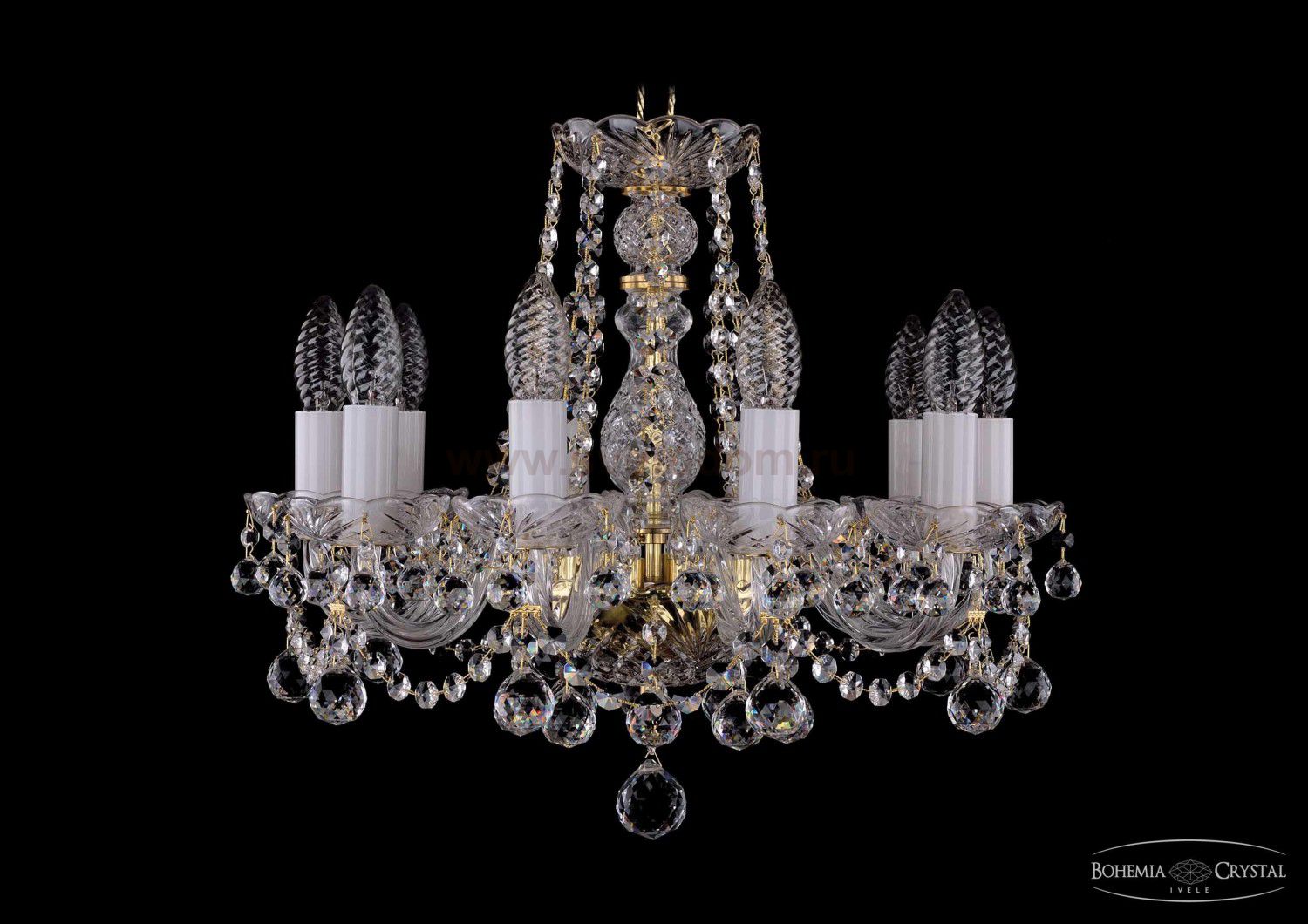 Люстра хрустальная Bohemia Ivele 1402/10/141/G/Balls