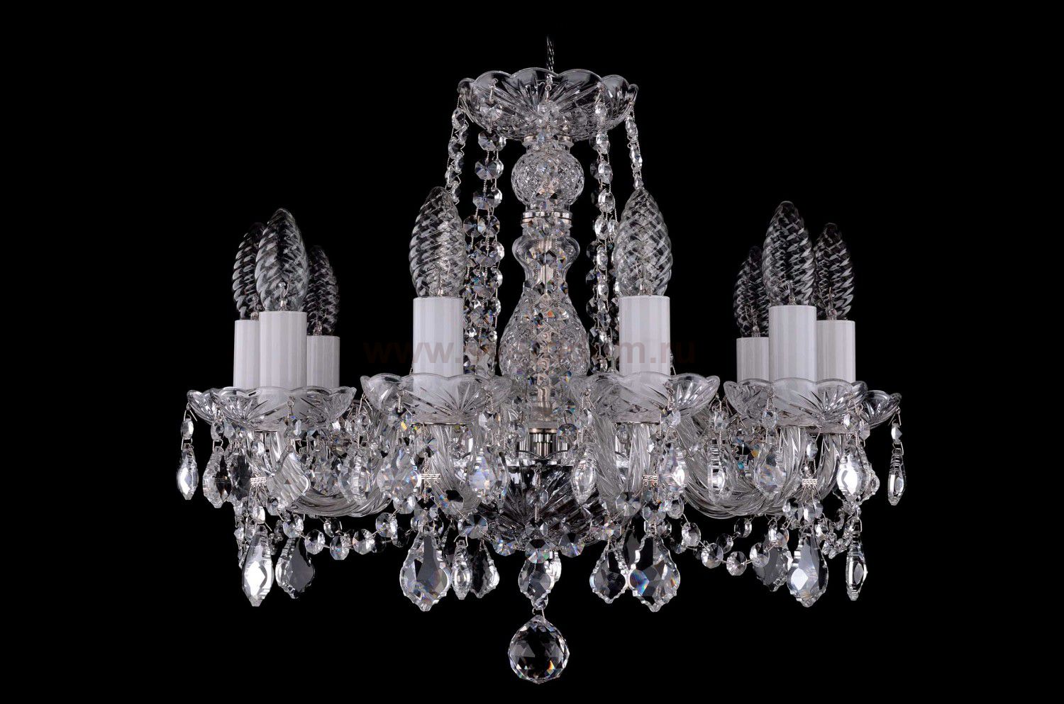 Люстра хрустальная Bohemia Ivele 1402/10/141/Ni/Leafs