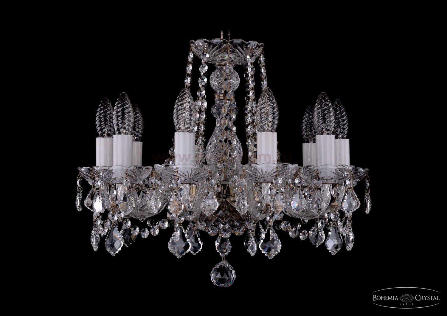 Люстра хрустальная Bohemia Ivele 1402/10/141/Pa/Leafs