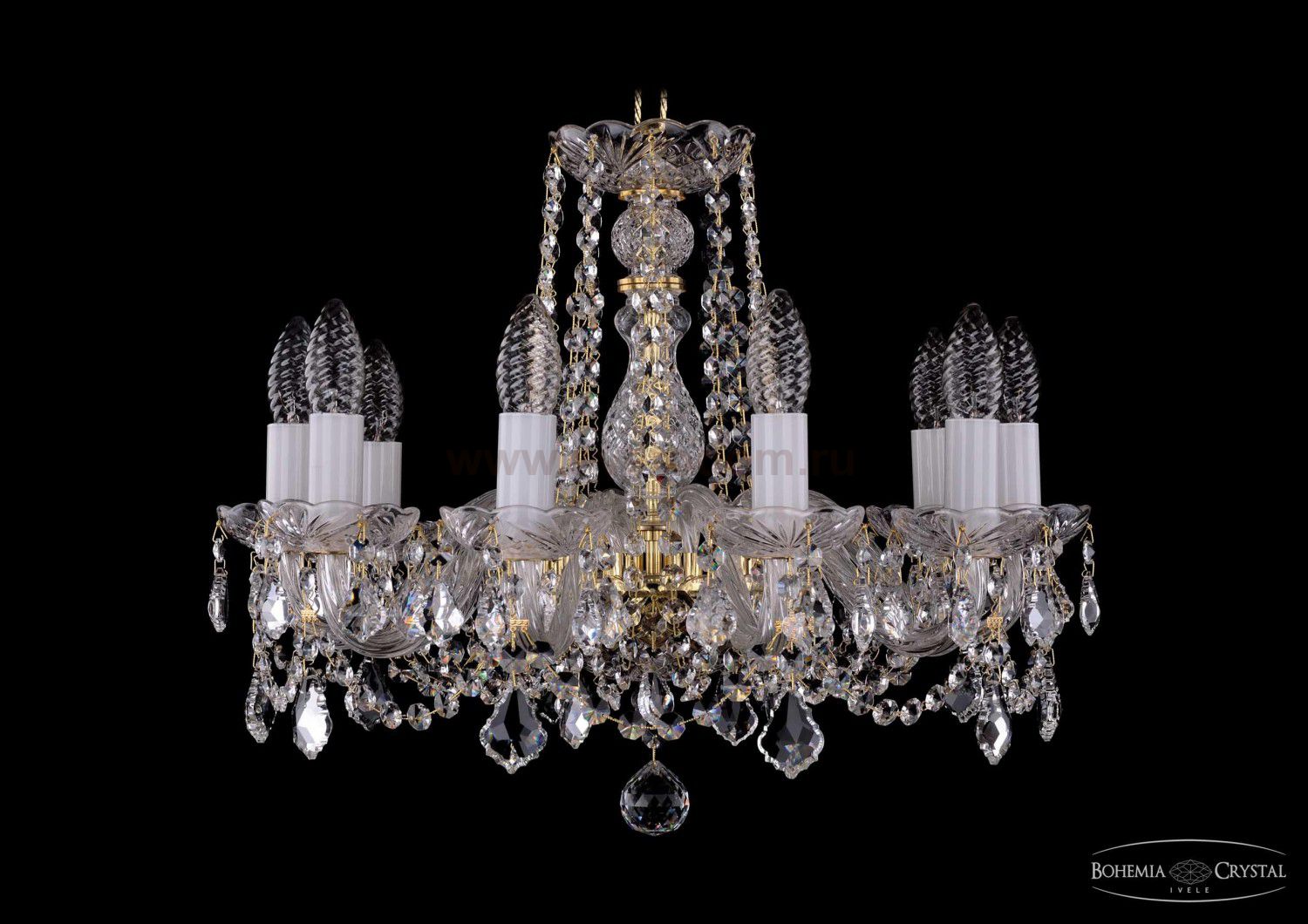 Люстра хрустальная Bohemia Ivele 1402/10/160/G/Leafs