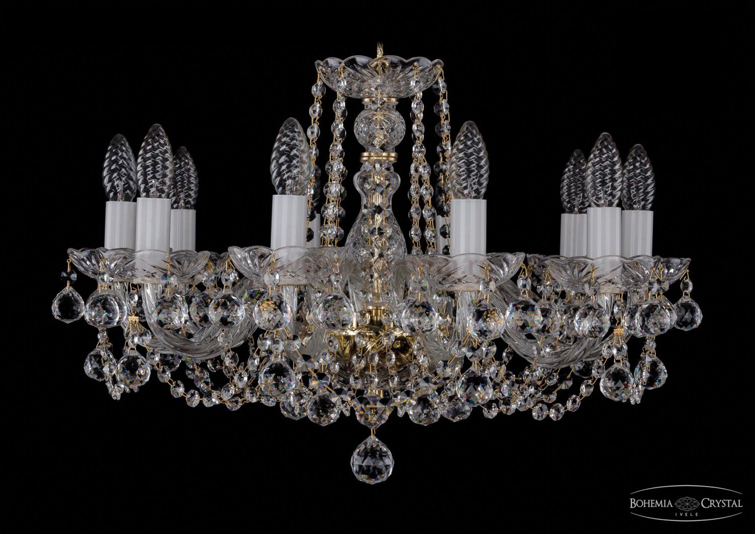 Люстра хрустальная Bohemia Ivele 1402/10/195/G/Balls