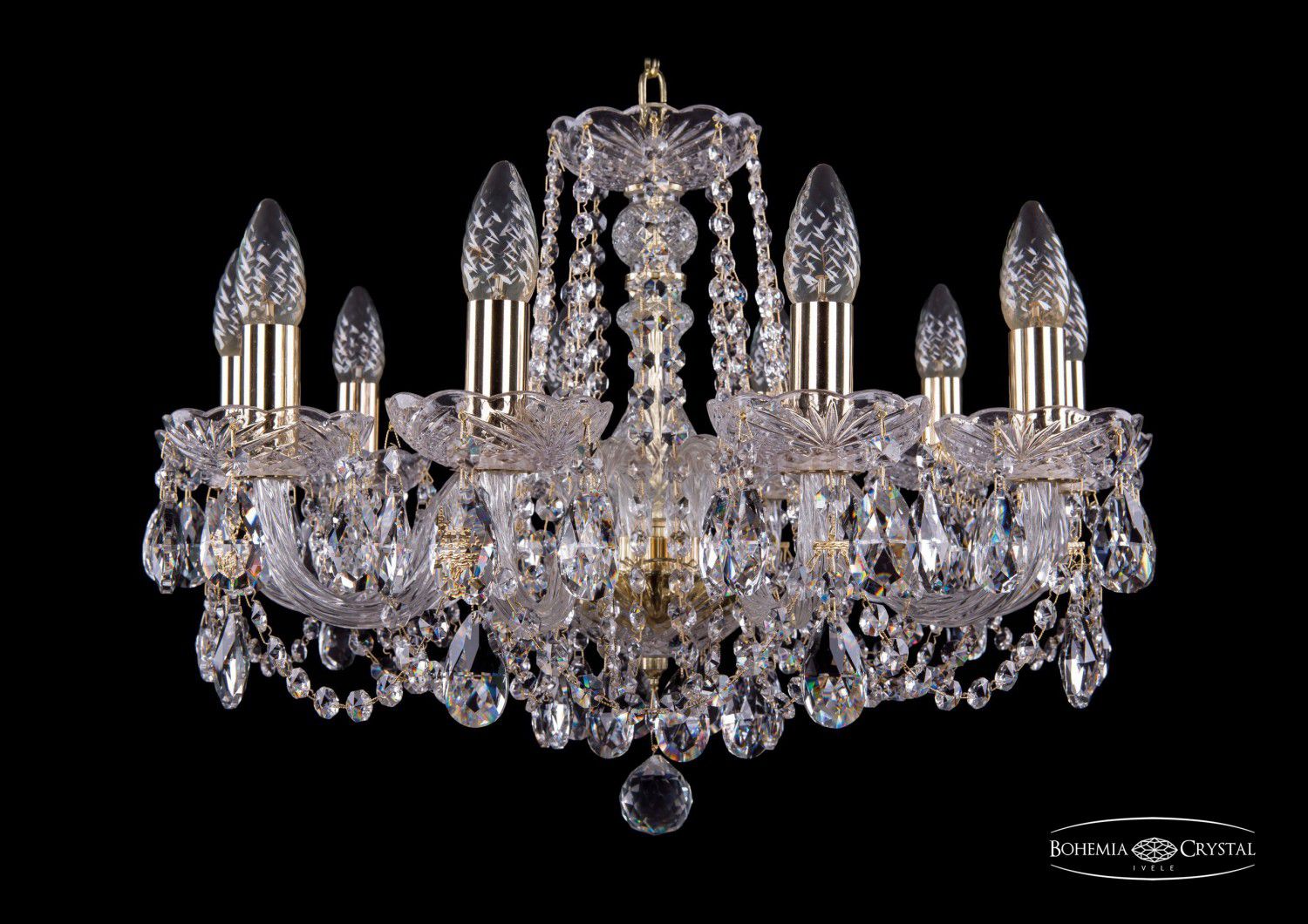 Люстра хрустальная Bohemia Ivele 1402/10/195/G
