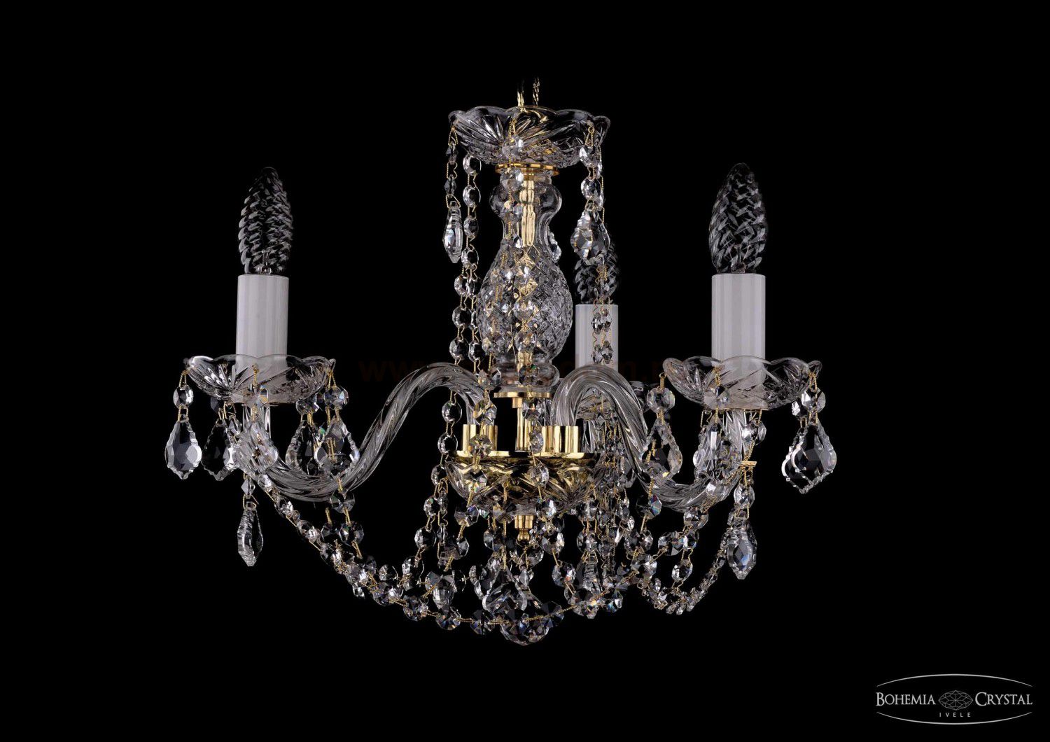 Люстра хрустальная Bohemia Ivele 1402/3/141/G/Leafs