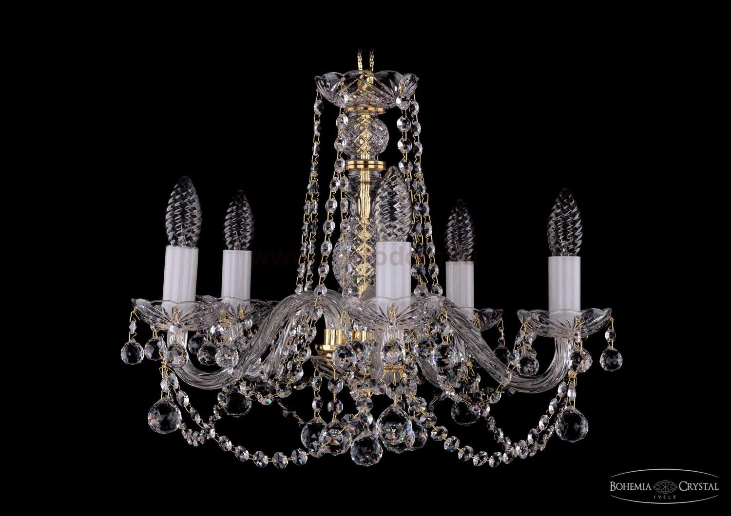Люстра хрустальная Bohemia Ivele 1402/5/160/G/Balls