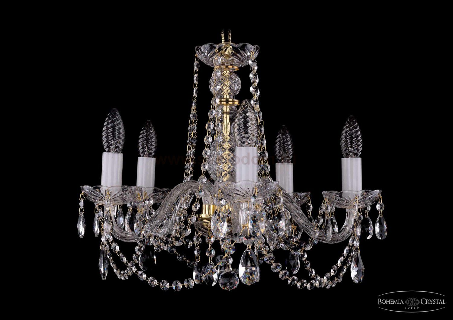 Люстра хрустальная Bohemia Ivele 1402/5/160/G