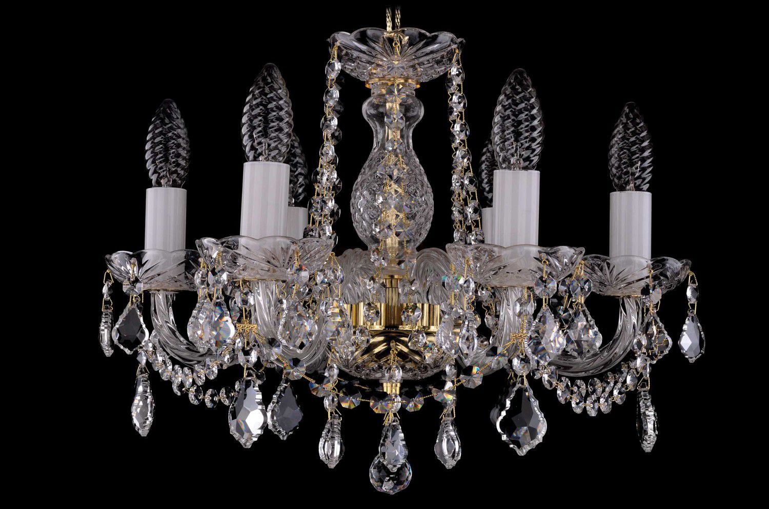 Люстра хрустальная Bohemia Ivele 1402/6/141/G/Leafs