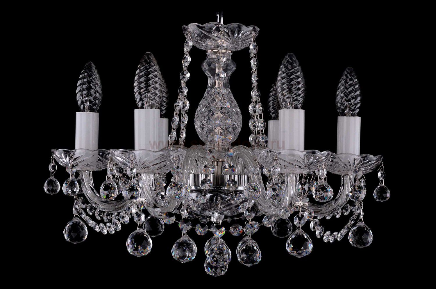 Люстра хрустальная Bohemia Ivele 1402/6/141/Ni/Balls