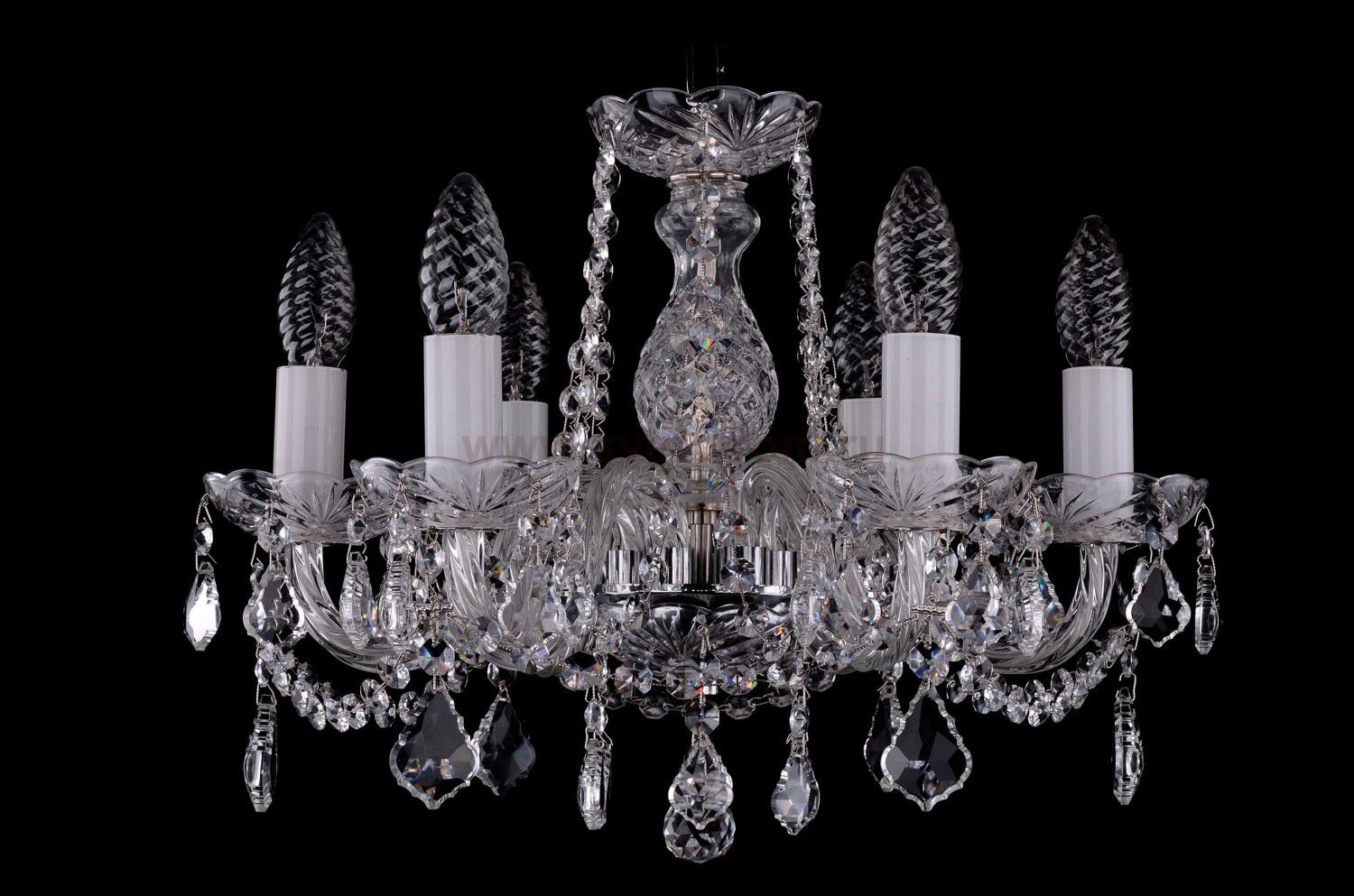 Люстра хрустальная Bohemia Ivele 1402/6/141/Ni/Leafs