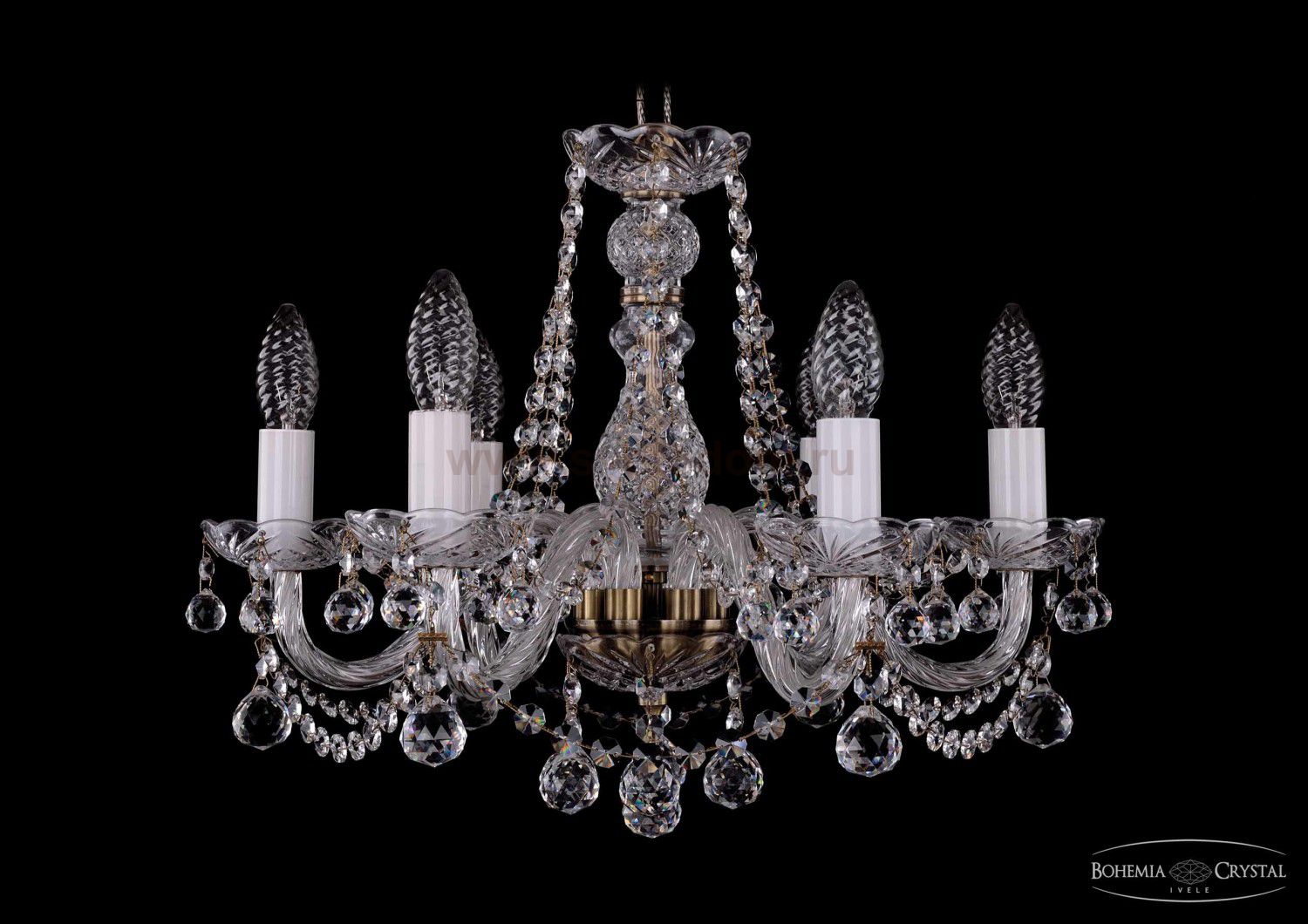 Люстра хрустальная Bohemia Ivele 1402/6/160/Pa/Balls